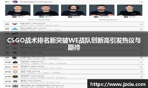 CSGO战术排名新突破WE战队创新高引发热议与期待